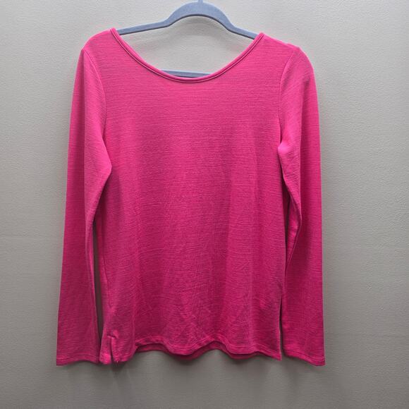 Gap NWT Long-Sleeve Boat Neck T-Shirt Top Pullover Long Sleeves Pink Size Small - Picture 1 of 5